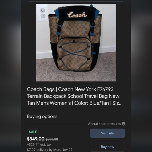 Coach backpack - Picture 4 of 4